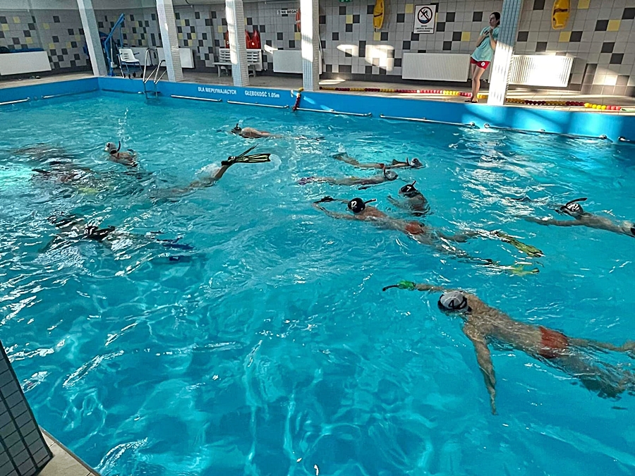 Hokej pod wodą Walenie Siemianowice Śląskie Trening 7 I 2023